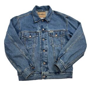 VTG Levi Strauss Signature Men's Small Denim Trucker Jacket Cotton Blue Biker